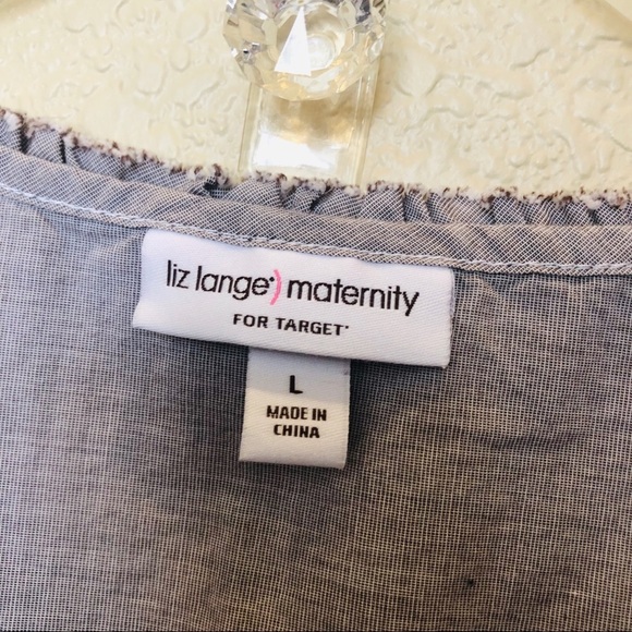 Liz Lange Maternity 🤰🏼top gray Large EUC - Picture 4 of 5